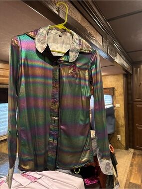 TBB Iridescent Rainbow Button-Up Shirt